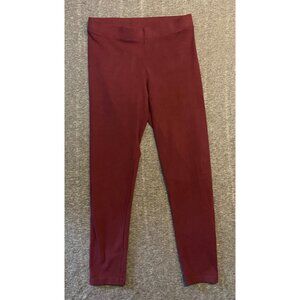 Simply Vera Vera Wang Burgundy Cotton Blend Leggings Size Large Womens Purple
